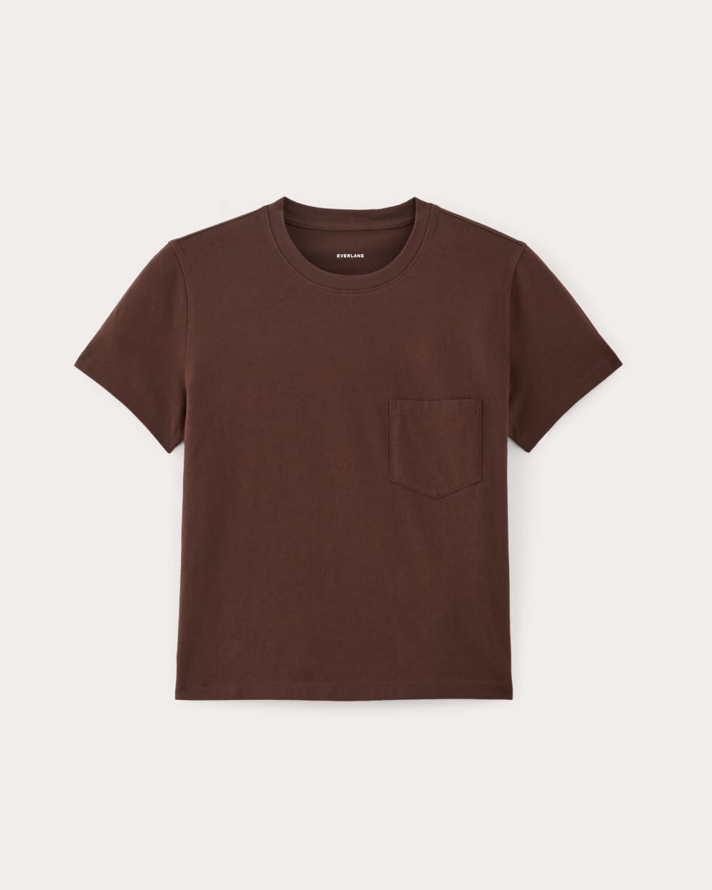The Box-Cut Tee in Essential Cotton in Dark Mahogany — alternate view