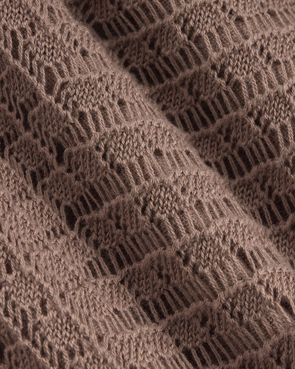 The Lace Knit Skirt in Mocha — detail view