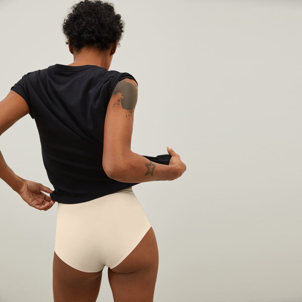 The Invisible High-Rise Hipster in Light Tan — detail view