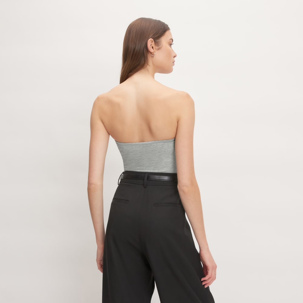 The Tube Top in Heathered Grey — detail view