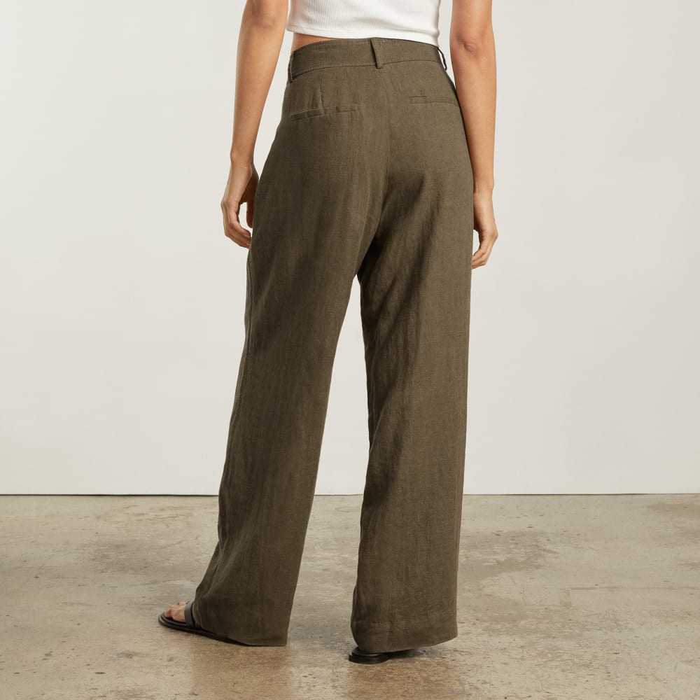 The Linen Way-High® Drape Pant in Beech — detail view