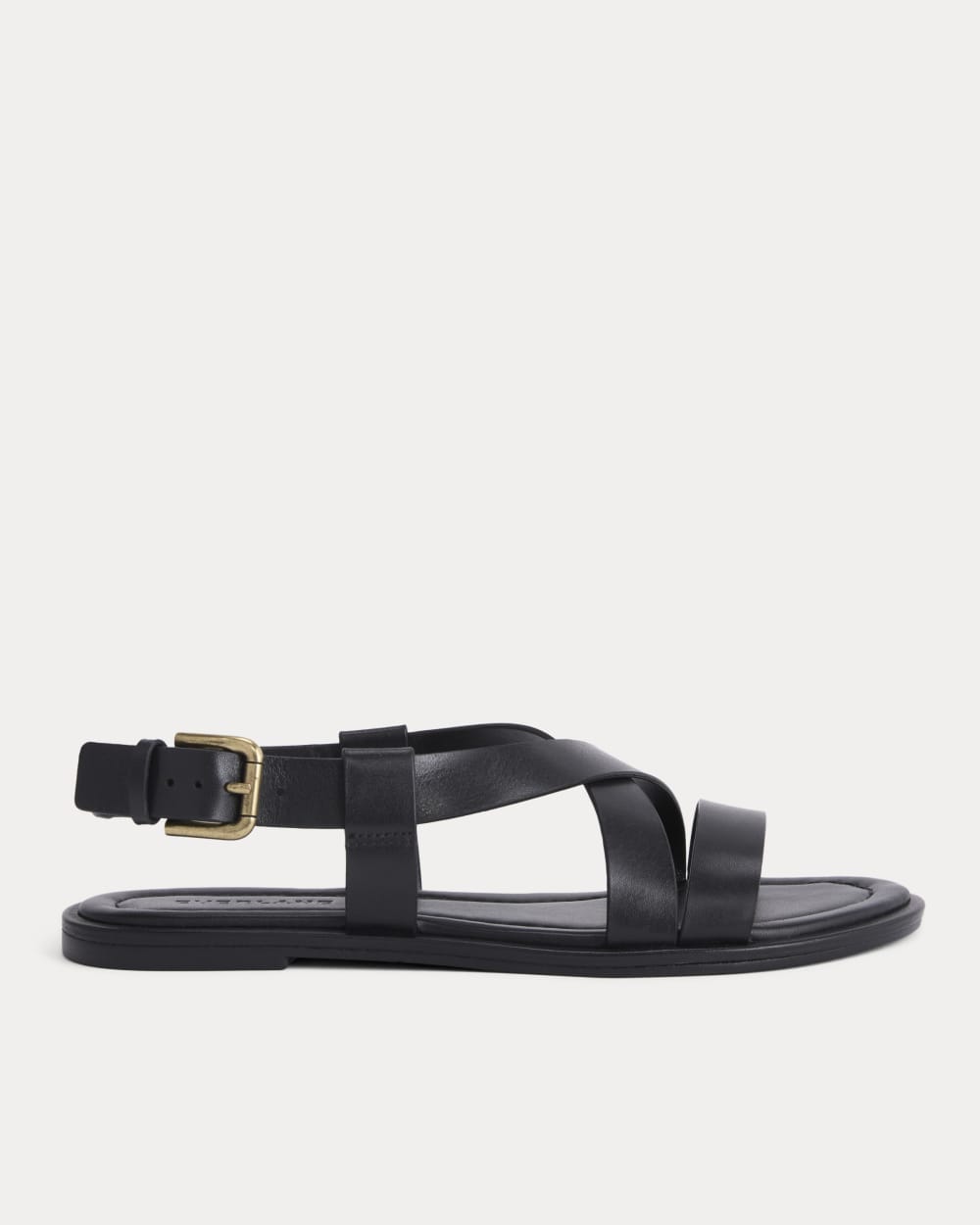 Vacation Sandal in Black Leather — front view