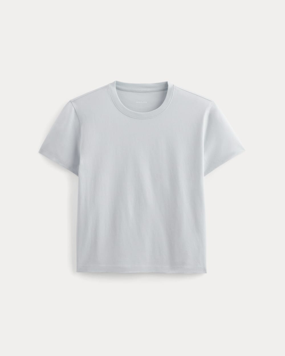 The Box-Cut Tee in Essential Cotton in Air Blue — alternate view