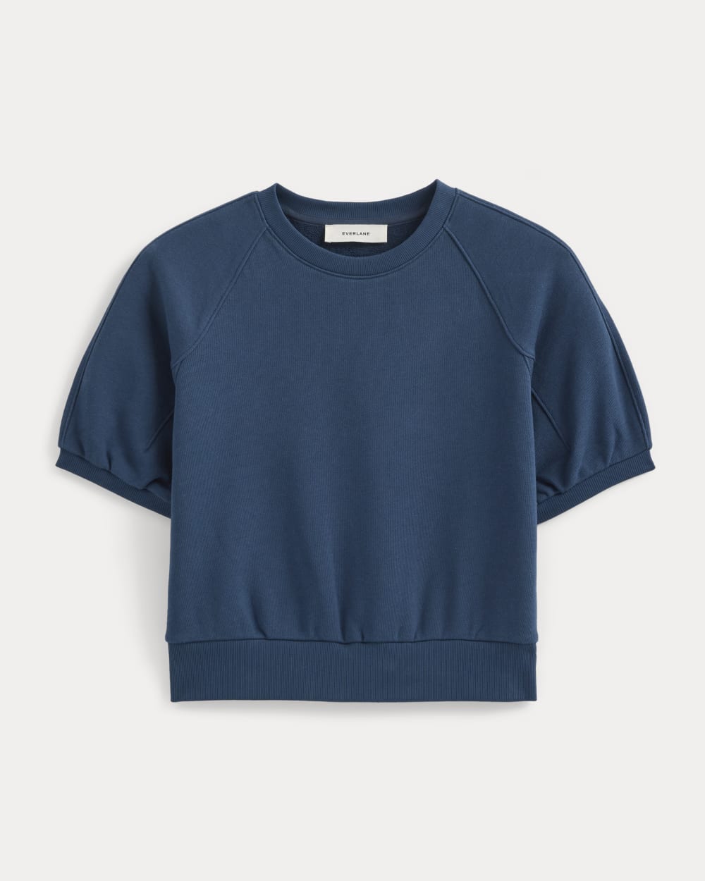 Lightweight Terry Blouson Short-Sleeve Crew in Blue Wing Teal — alternate view