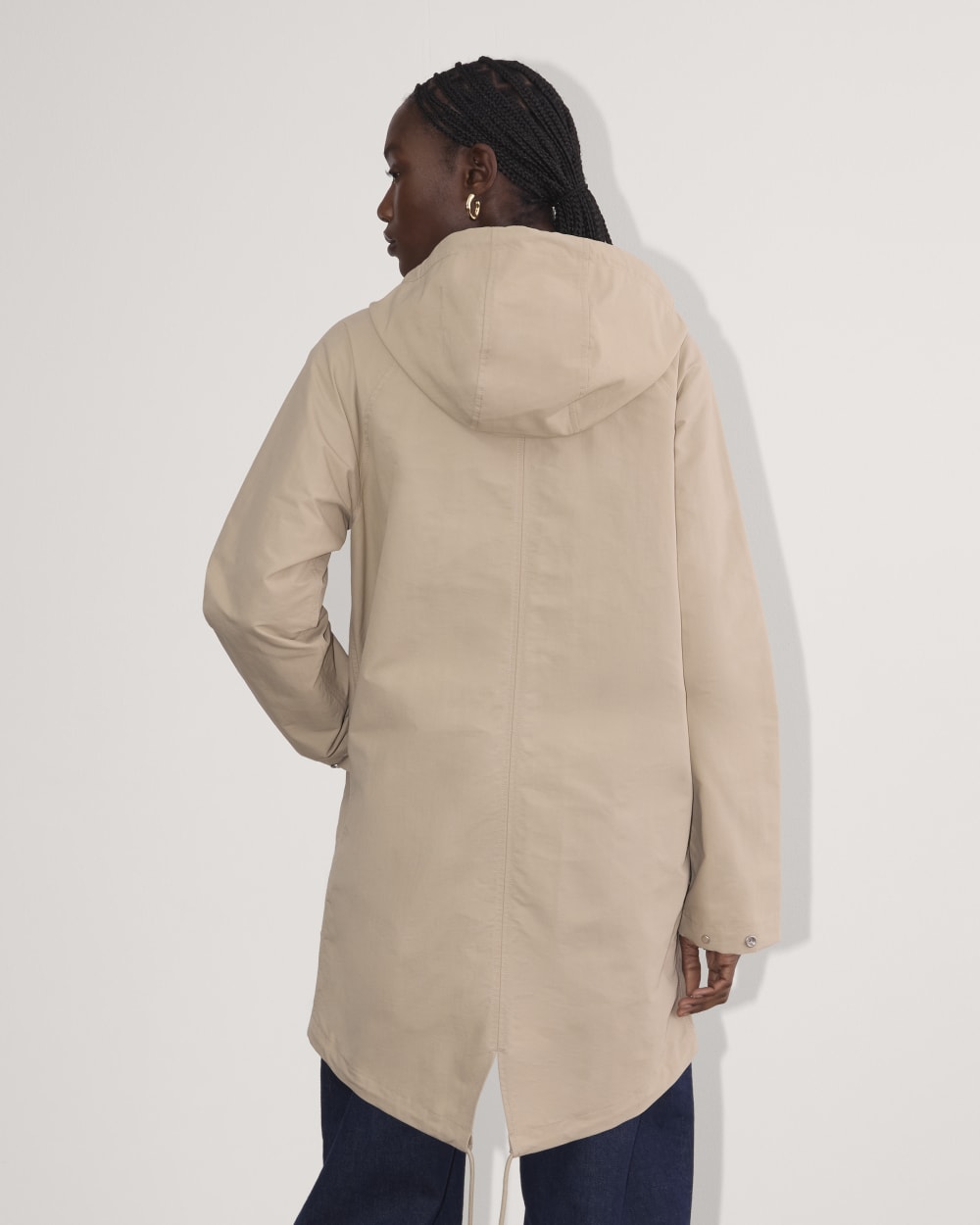 The Anorak in Trench Coat Khaki — detail view