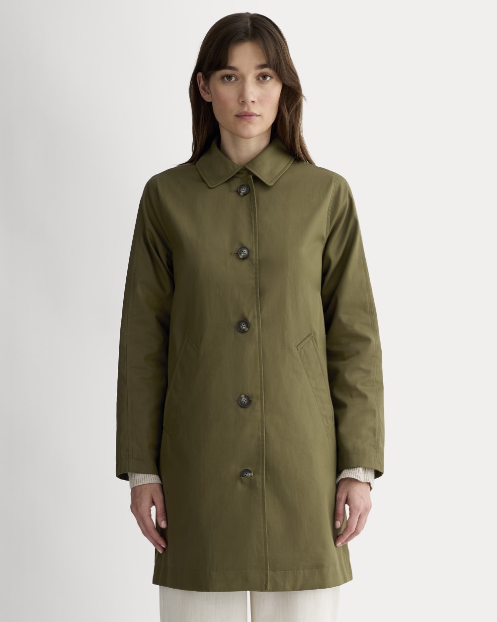 The Mac Coat in Beech — front view