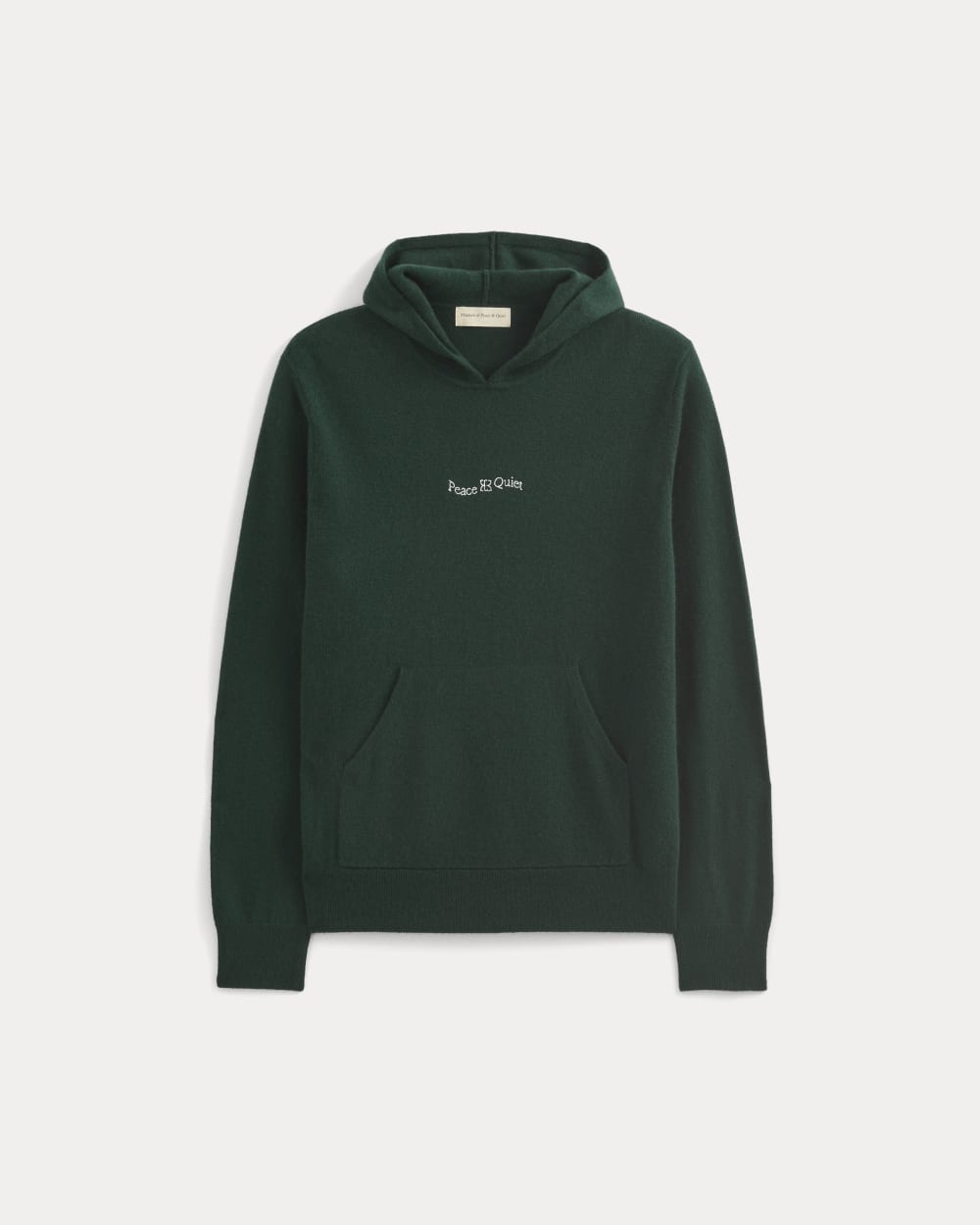 Everlane x Peace & Quiet Cashmere Hoodie in Pine — alternate view