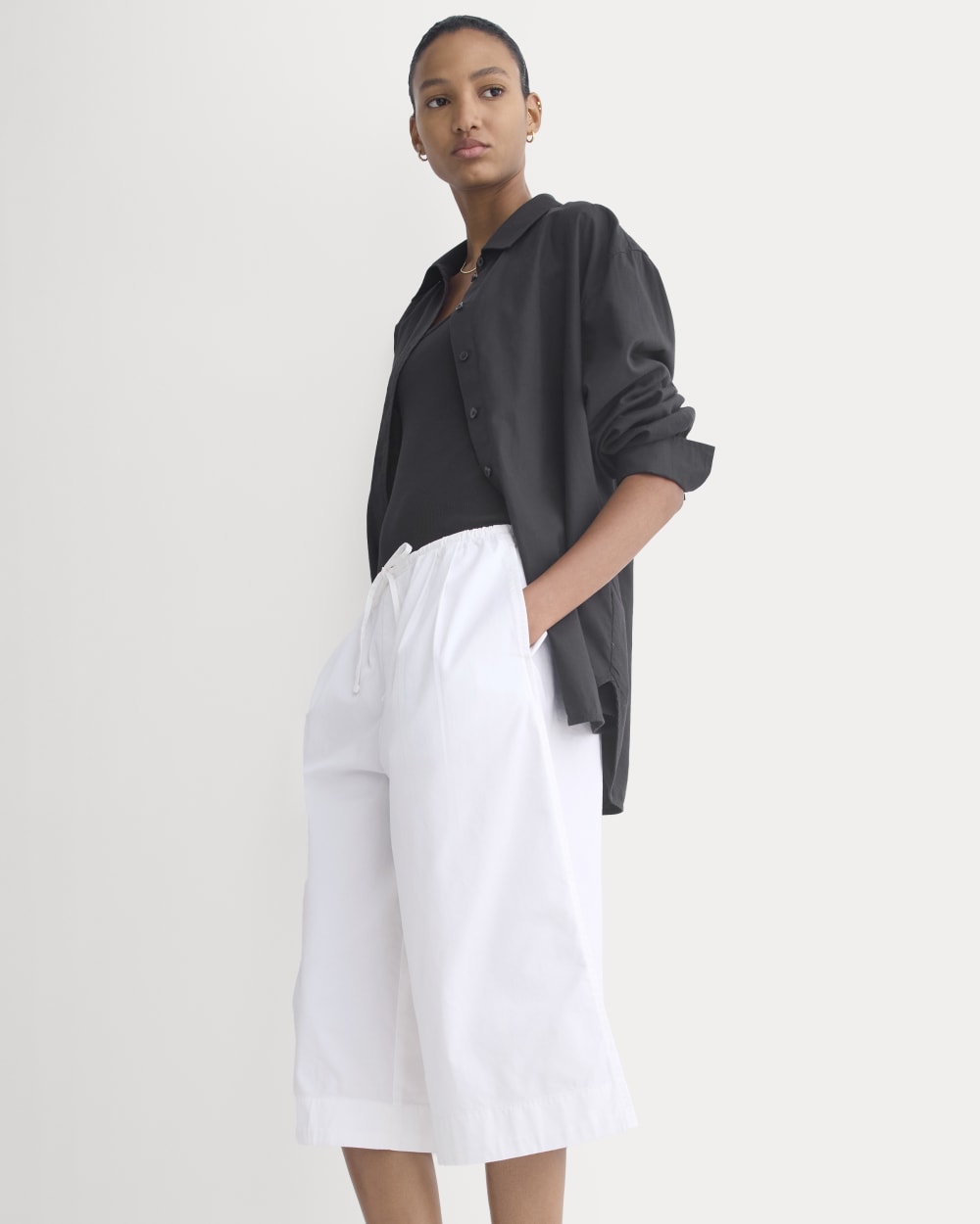 Easy Long Short in White — detail view