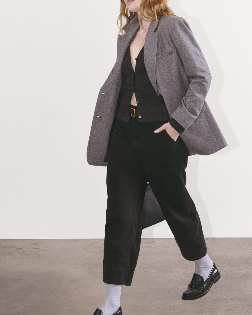 The Utility Pant in Buttersoft in Black — detail view