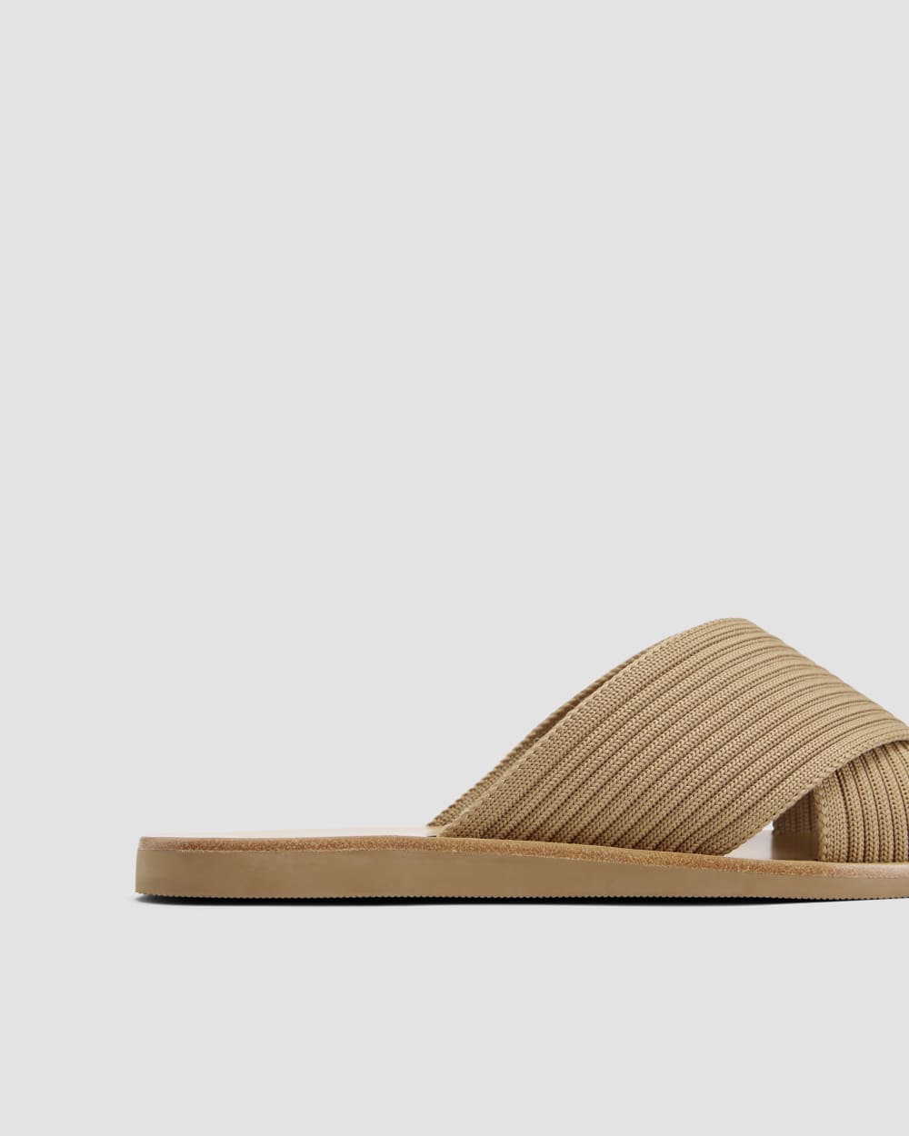 The Day Crossover Sandal in Caramel — detail view