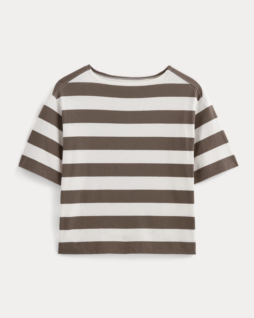 The Mariner Oversized Tee in Deep Taupe / Bone — alternate view