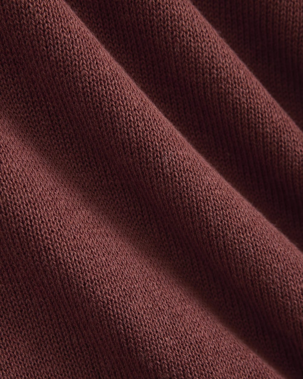 Lace-Knit Maxi Skirt in Henna Red — detail view