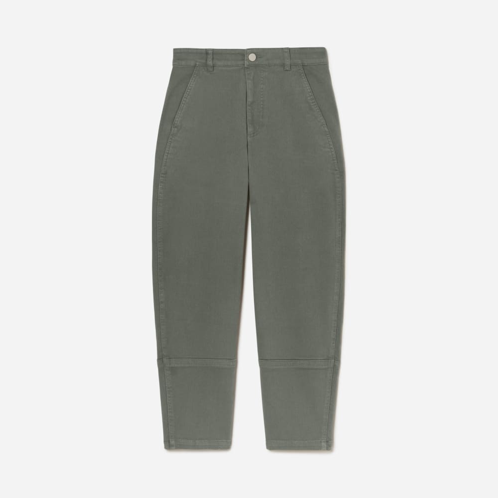 The Utility Barrel Pant in Pewter Green — alternate view