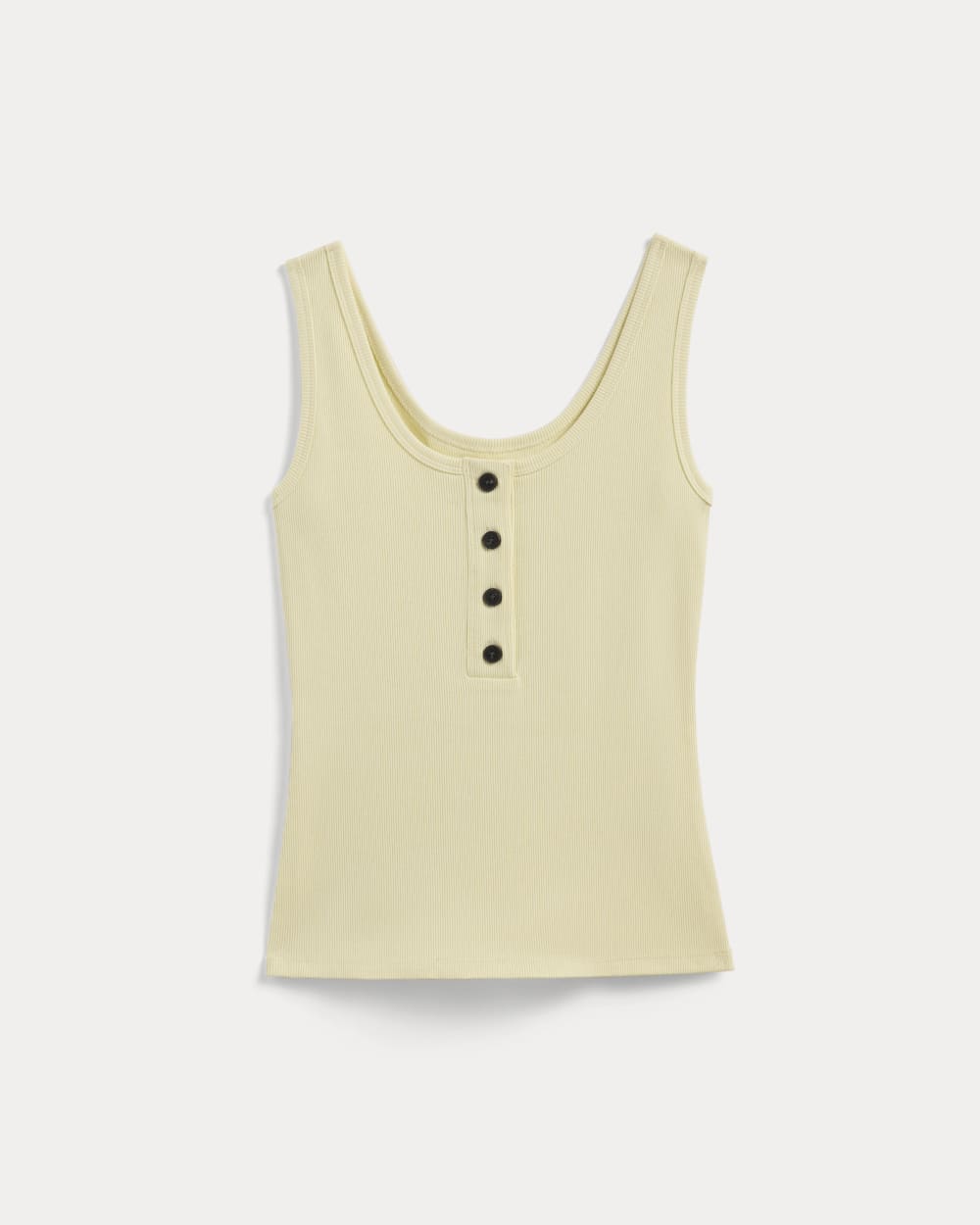 The Selfie Henley Tank in Light Yellow — alternate view