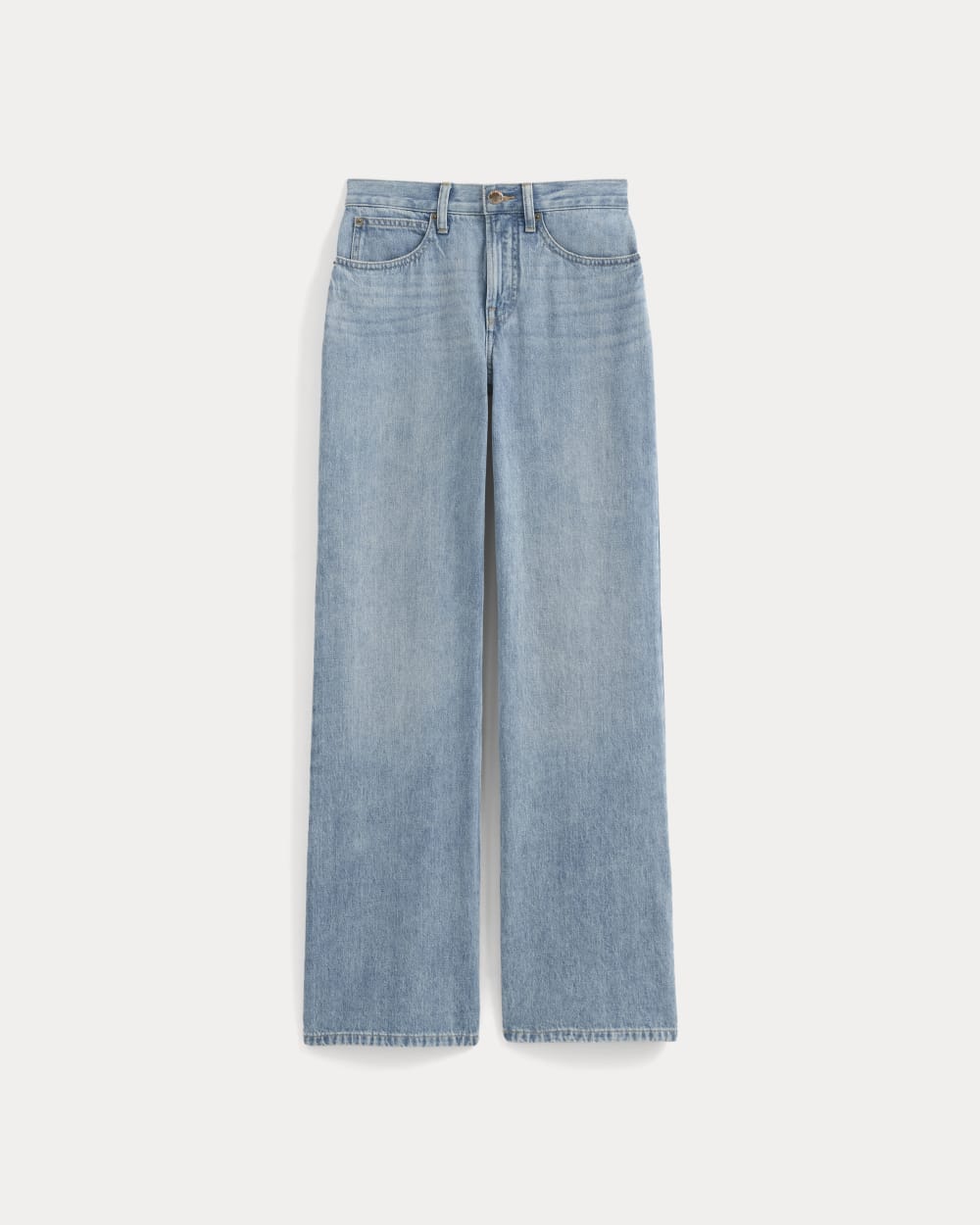 Relaxed Mid-Rise Bootcut Jean in Light Vintage Indigo — front view