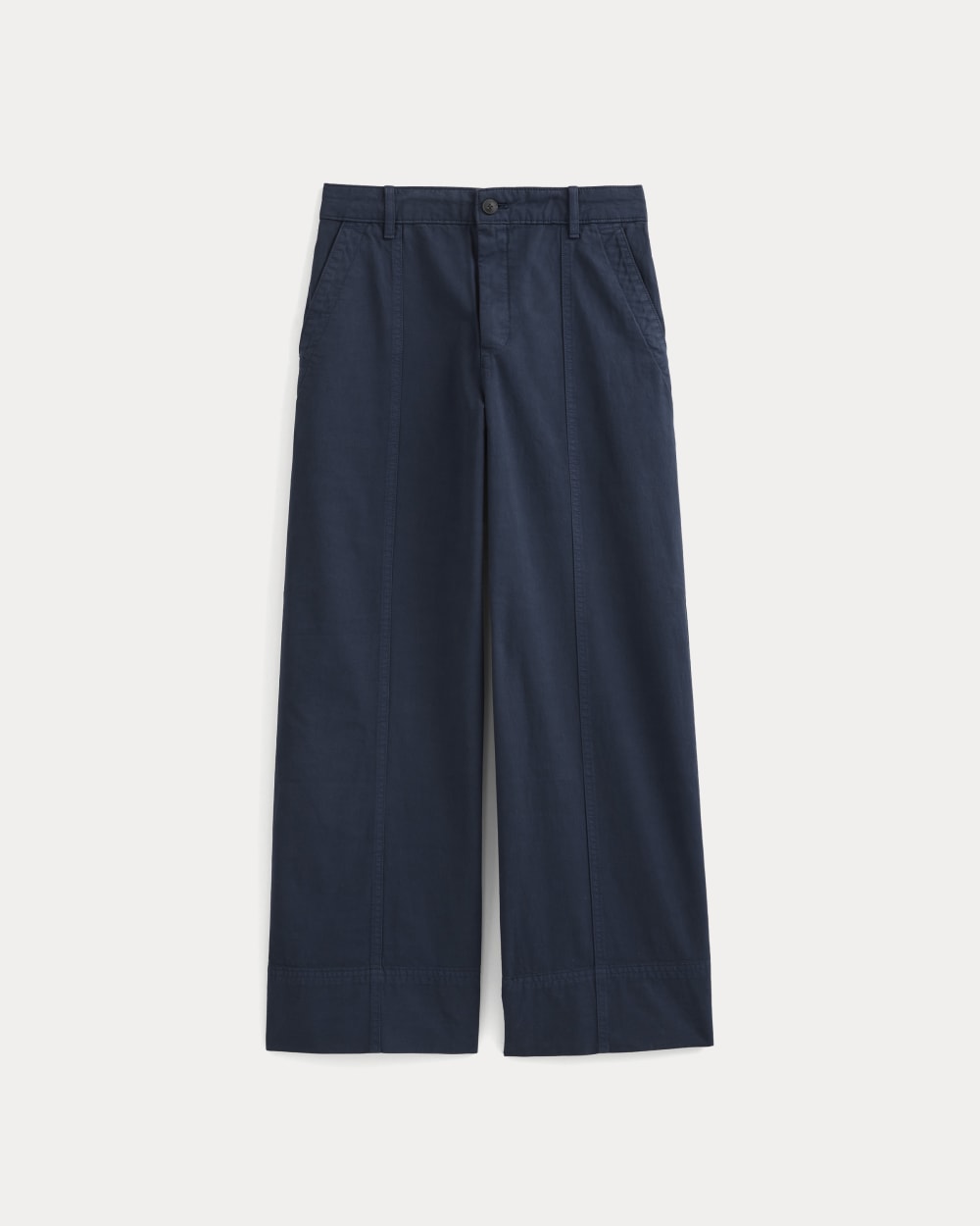 Seamed Wide-Leg Pant in Navy — alternate view