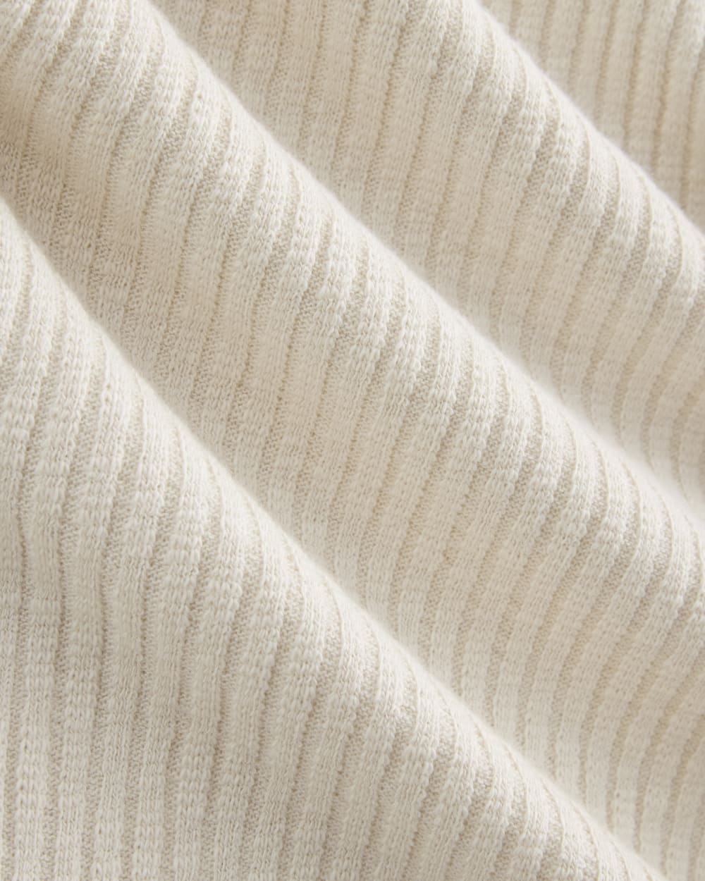 The Cozy Rib Polo Dress in Bone — detail view