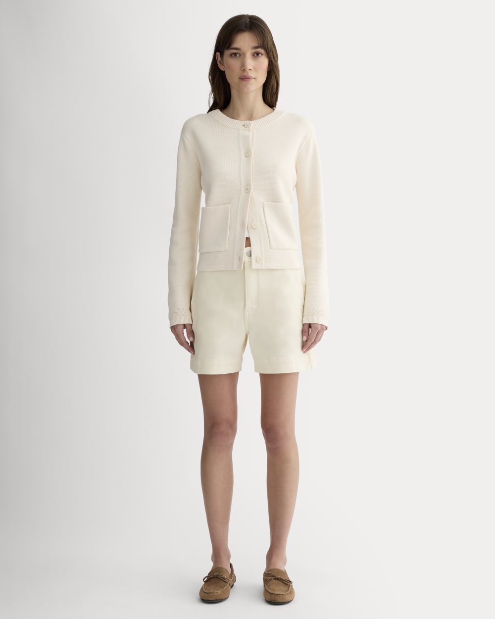 The Utility Short in Bone — front view