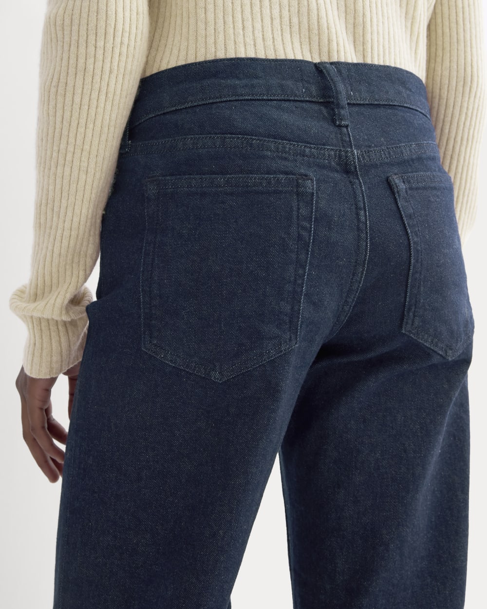 The Column Jean in Pure Blue — detail view