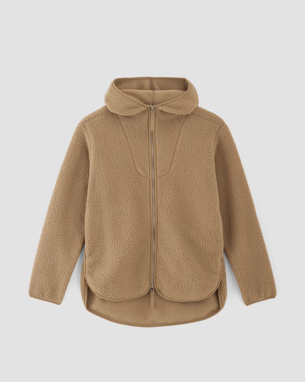 The ReNew Fleece Full-Zip Hoodie in Tiger's Eye — alternate view