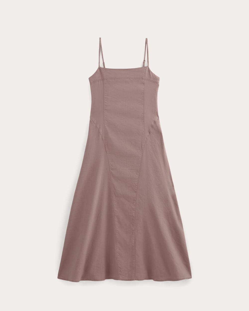 The Seamed Dress in Stretch Linen in Rose Dusk — alternate view