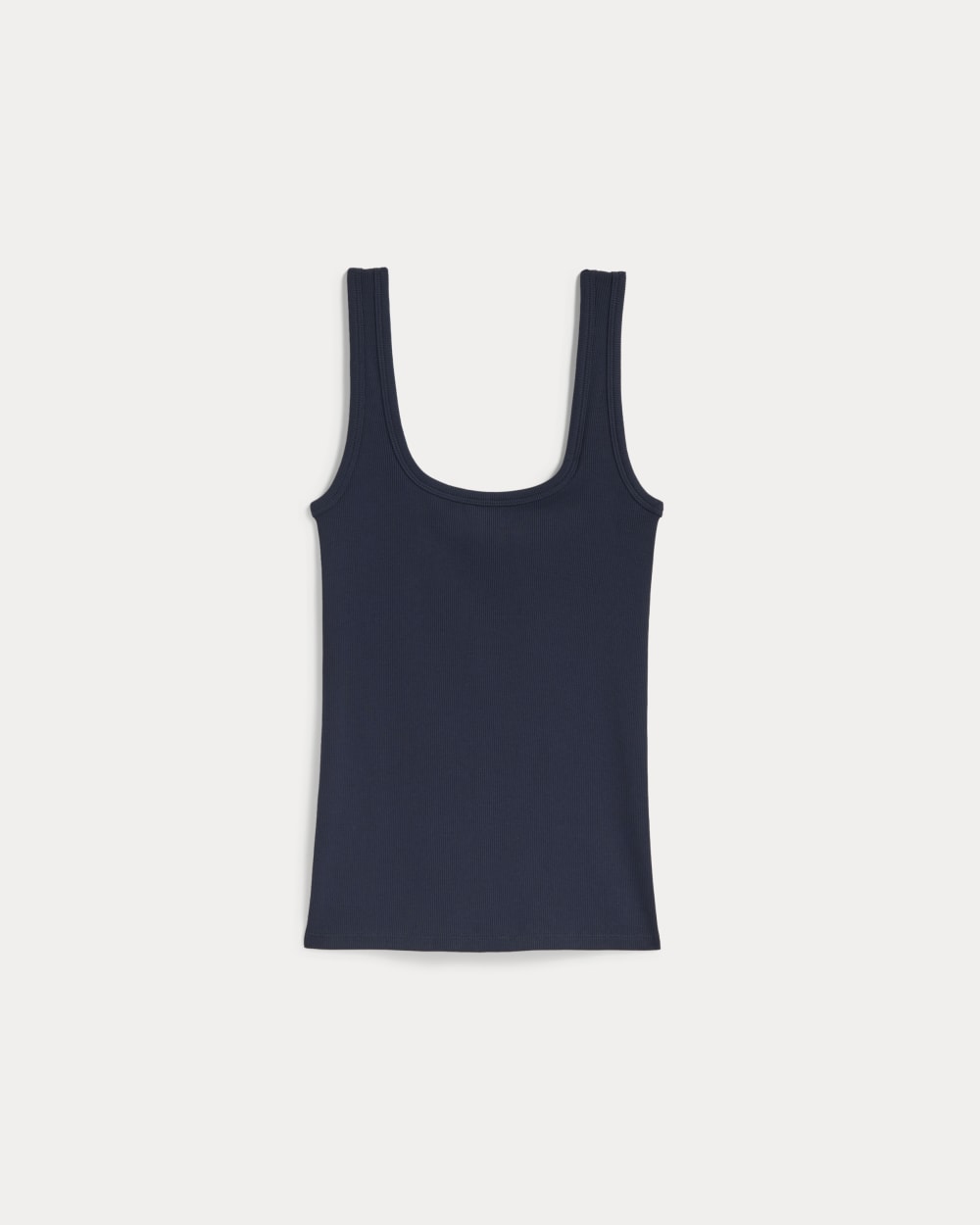 The Luxe Rib Square-Neck Tank in Navy — alternate view