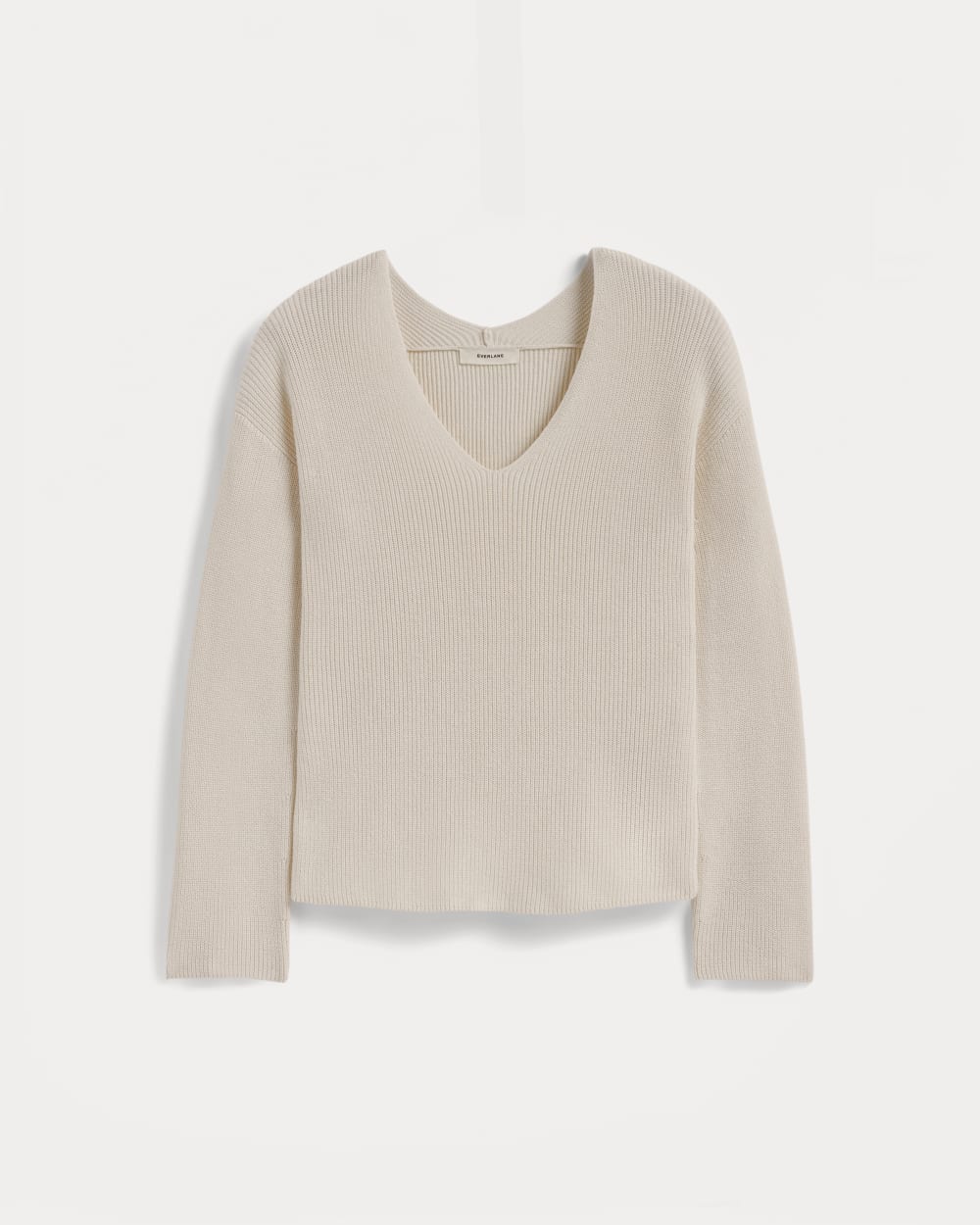 The Slouchy V-Neck in Everyday Cotton in Canvas — alternate view