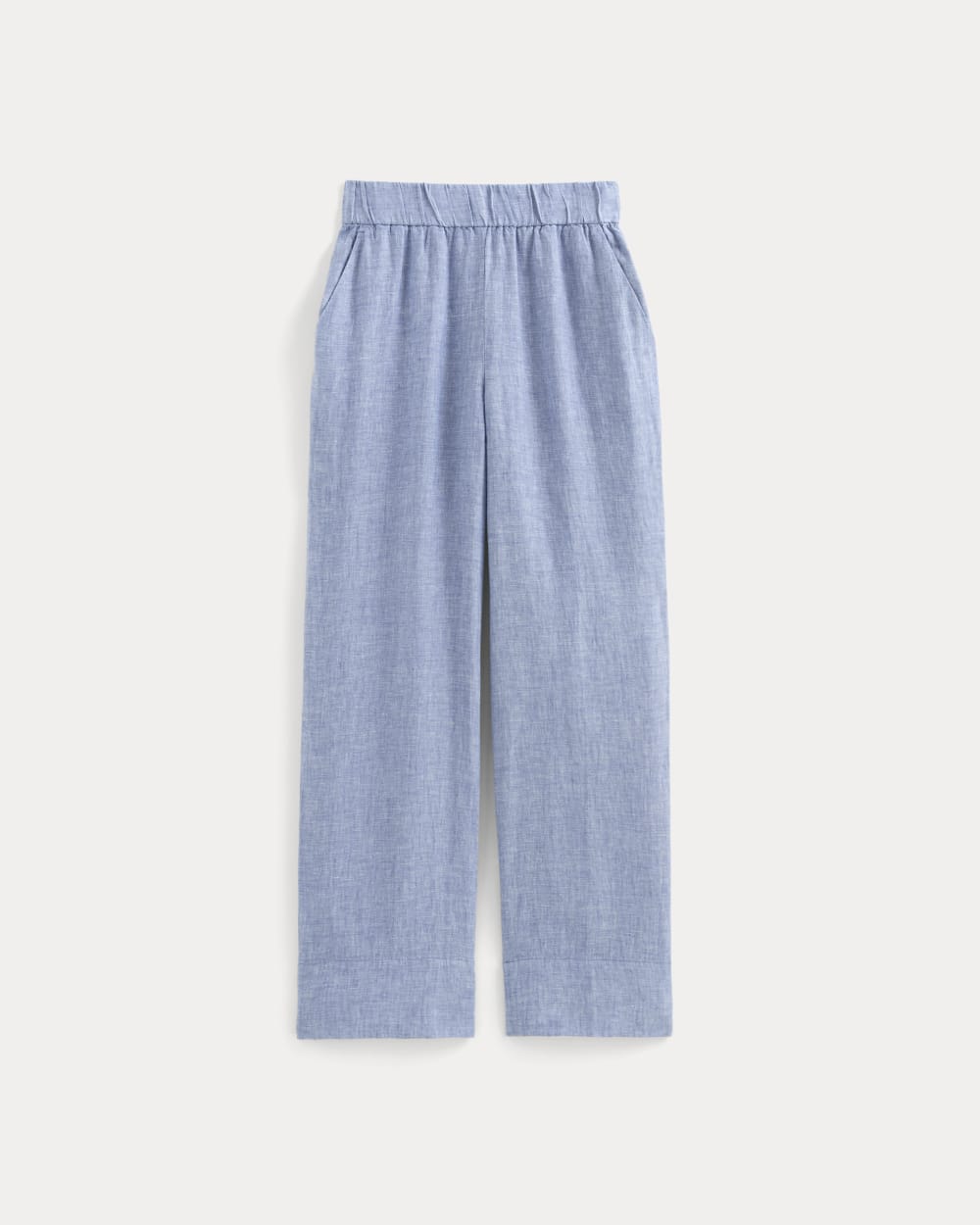 The Linen Easy Pant in Chambray — alternate view