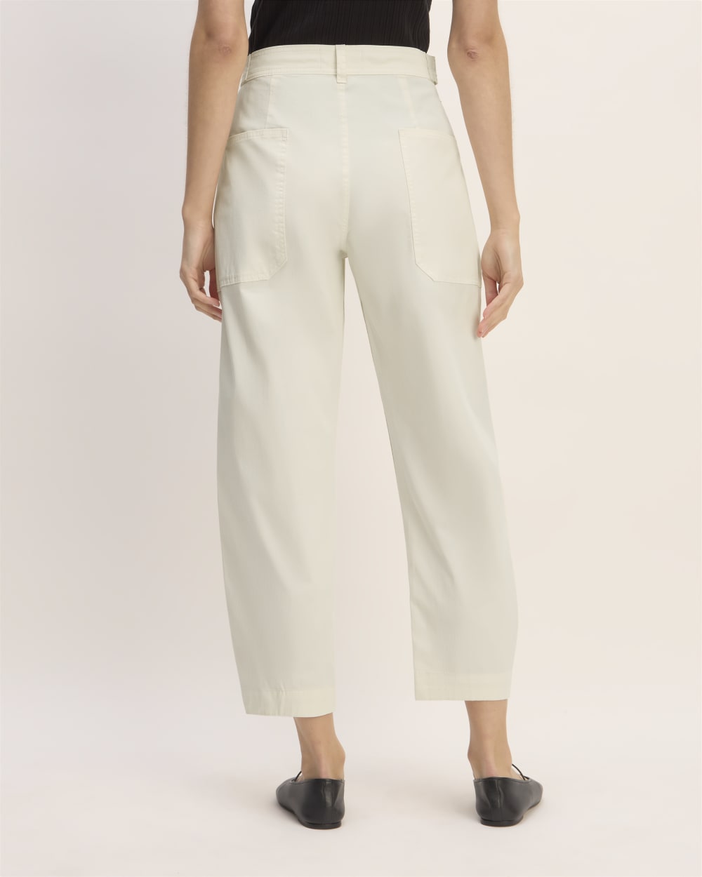 The Barrel Pant in Bone — detail view