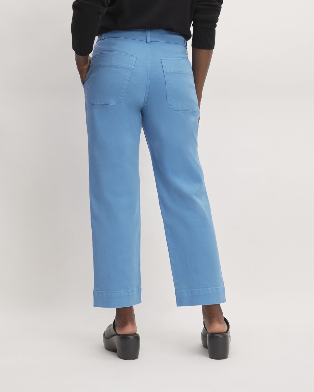 The Organic Straight-Leg Pant in Heritage Blue — detail view
