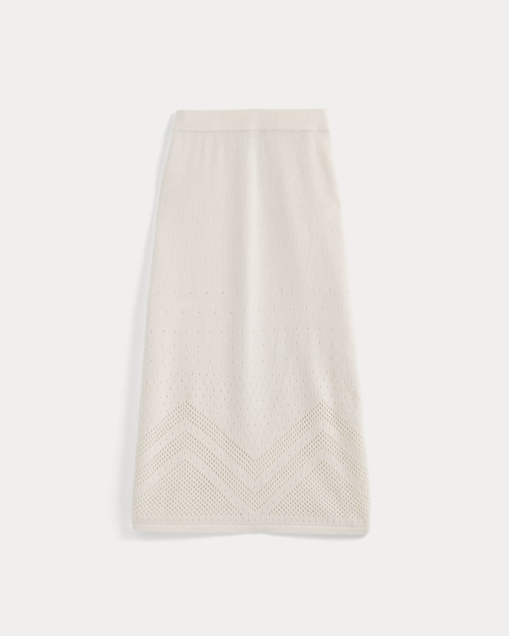 Lace-Knit Maxi Skirt in Bone — alternate view