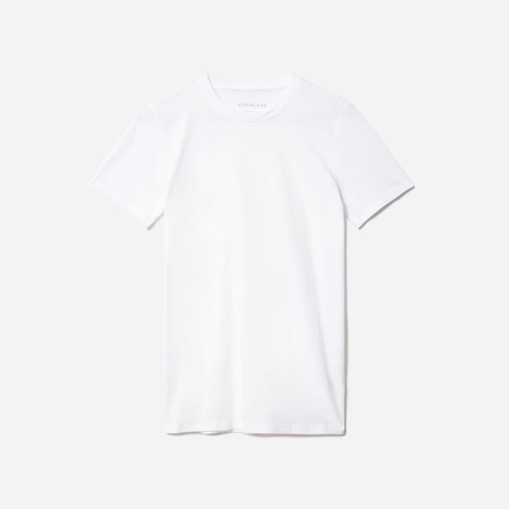 The Organic Cotton Crew Tee in White — alternate view