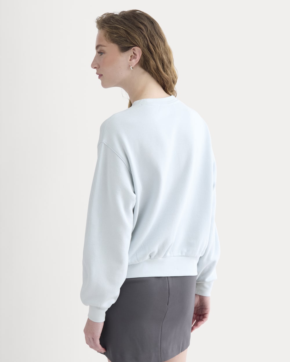 Lightweight Terry Blouson Crew in Skywriting — detail view