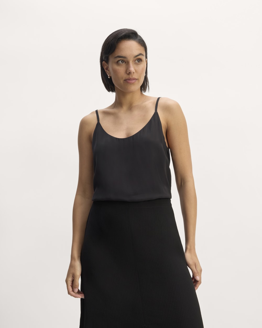 The Slip Cami in Black — detail view