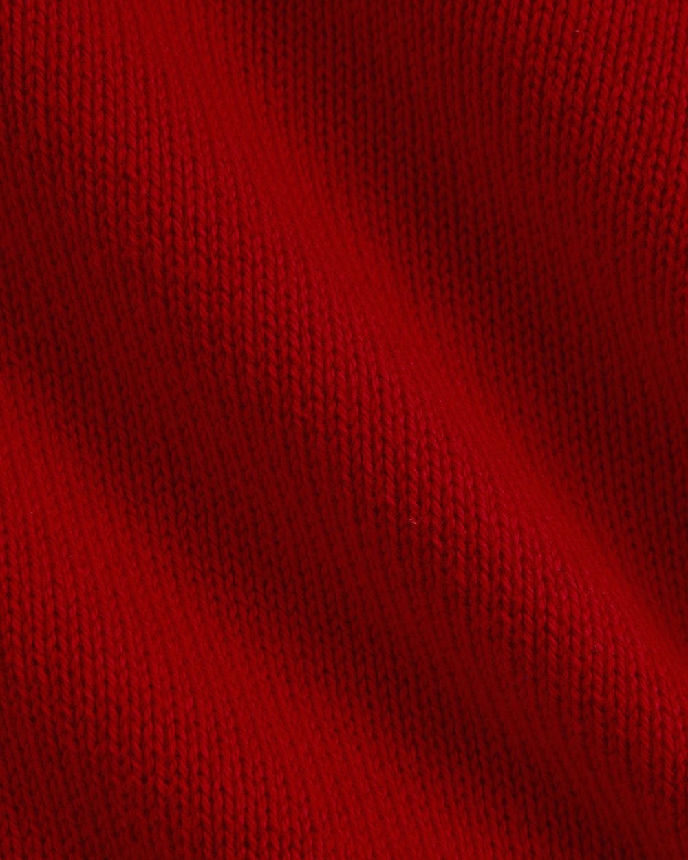 The Boxy Sweater in Everyday Cotton in Classic Red — detail view