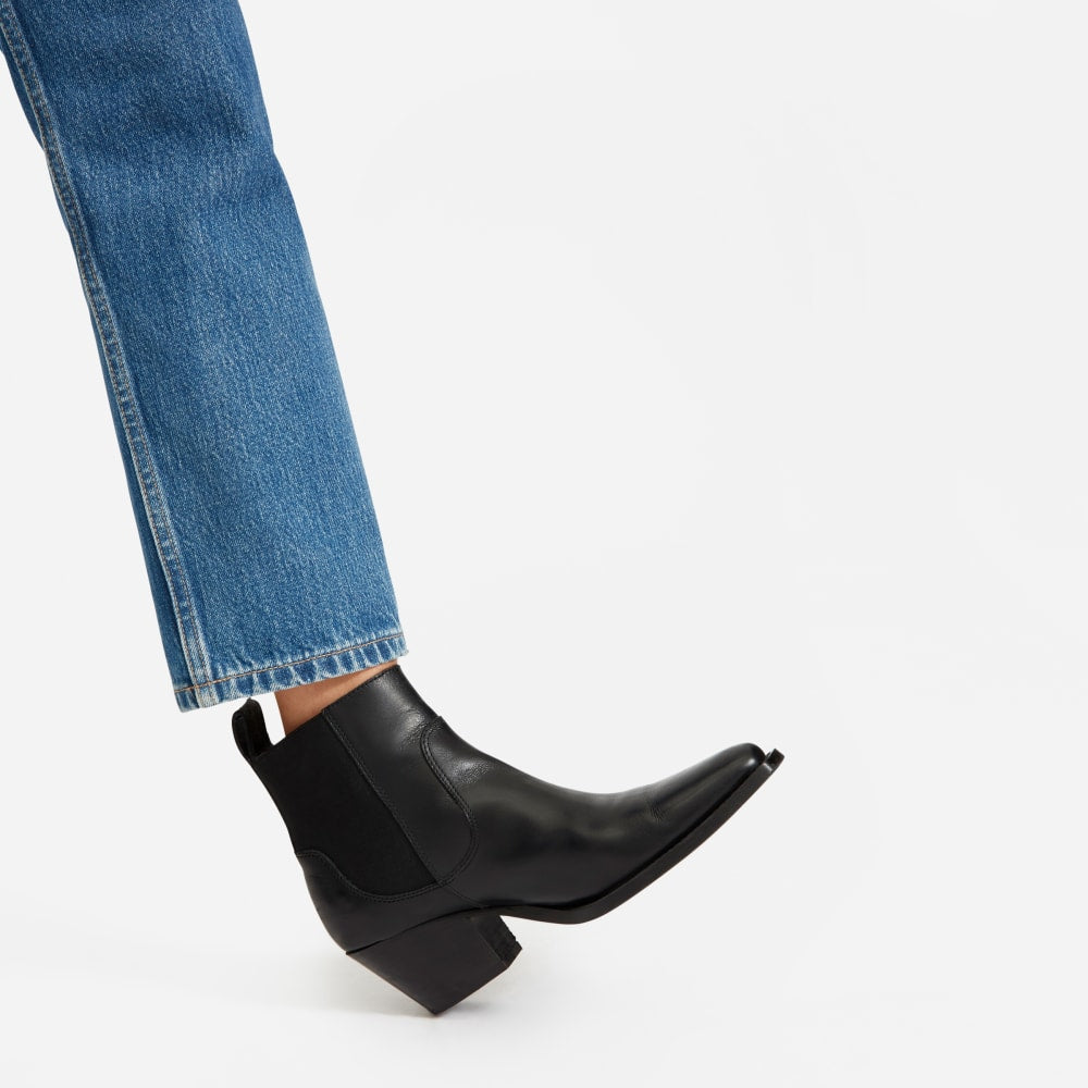 The Western Boot in Black — detail view