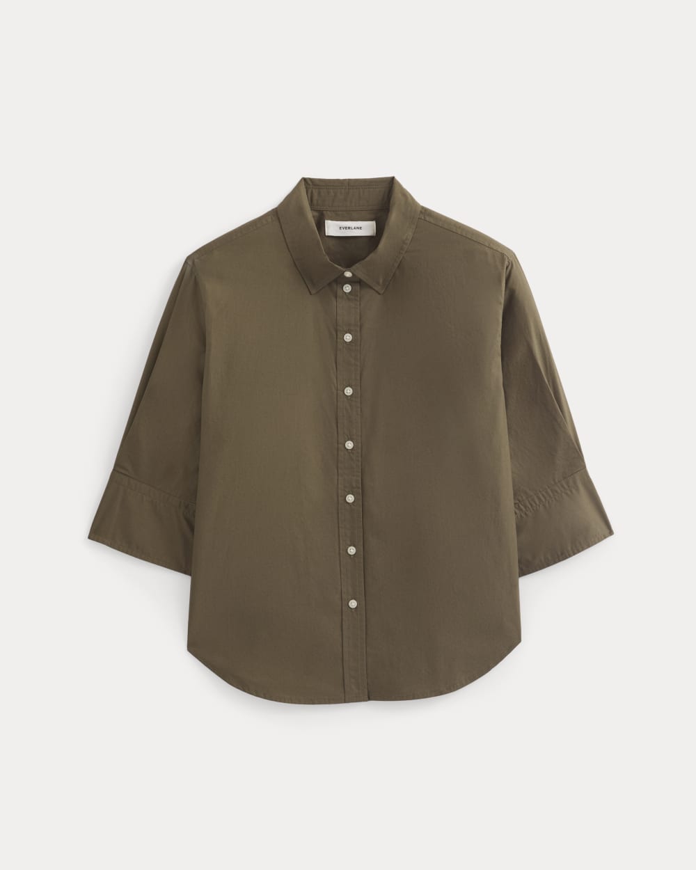 Cuff Detail Shirt in Lightweight Cotton in Beech — alternate view