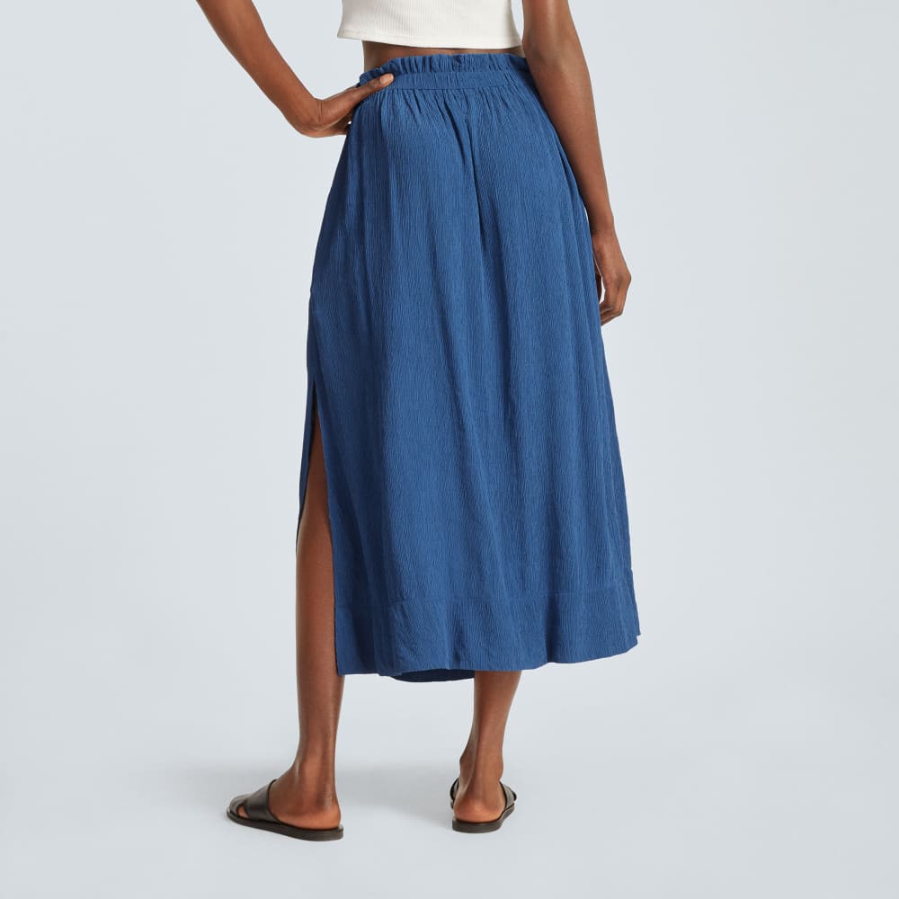 The Naia™ Ripple Skirt in Deep Blue — detail view