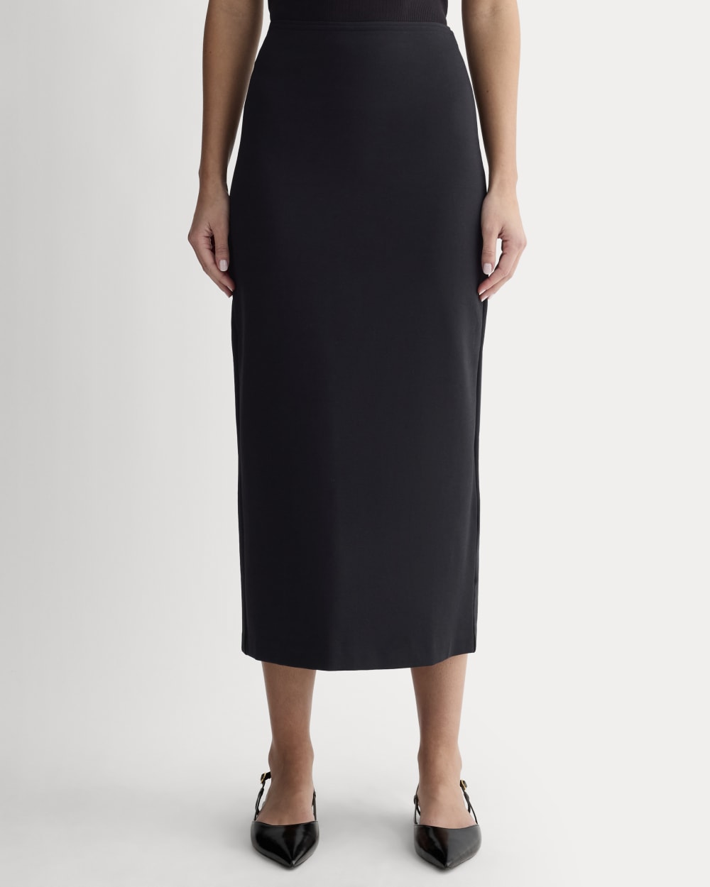 The Dream Maxi Skirt in Black — detail view