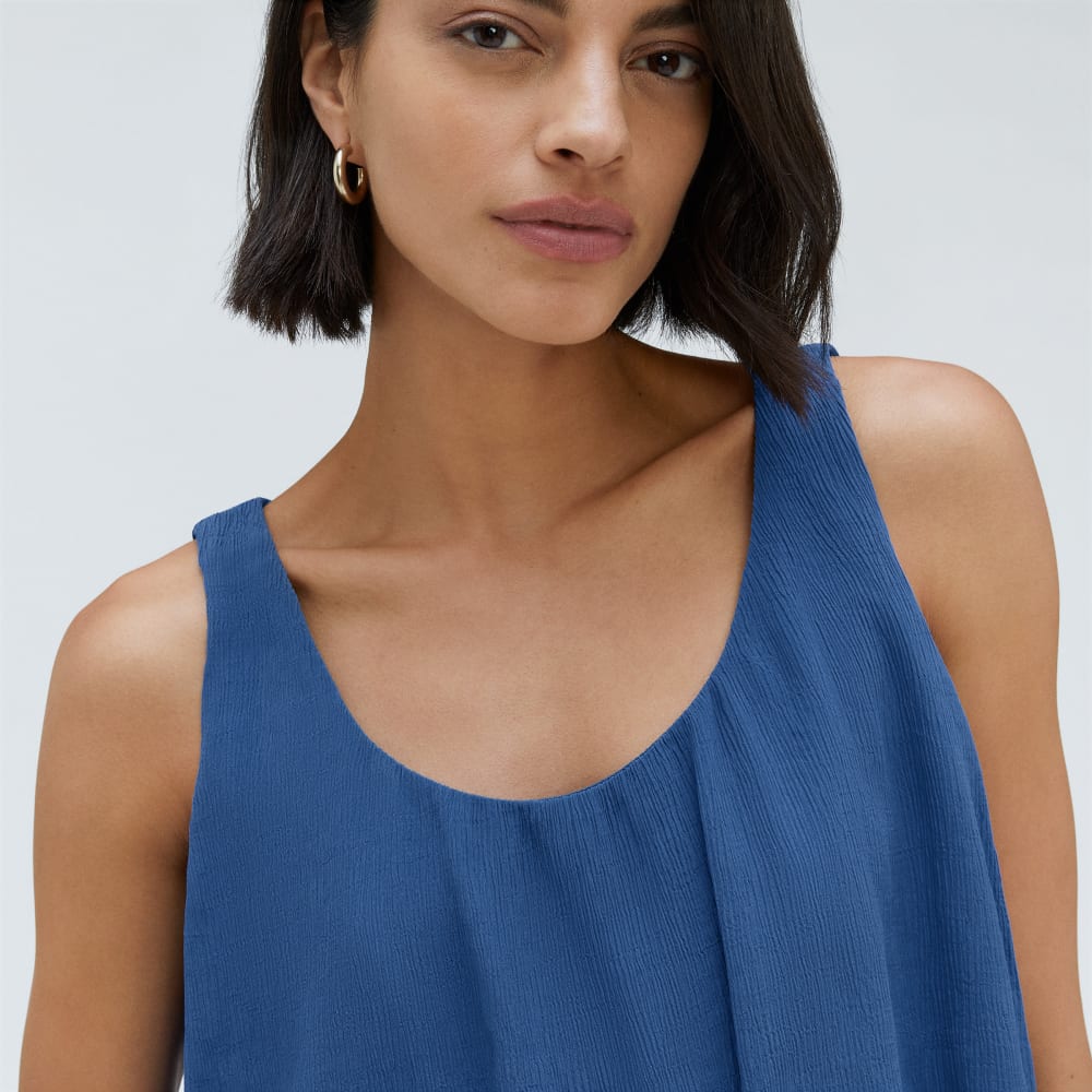 The Naia™ Ripple Tank in Deep Blue — detail view