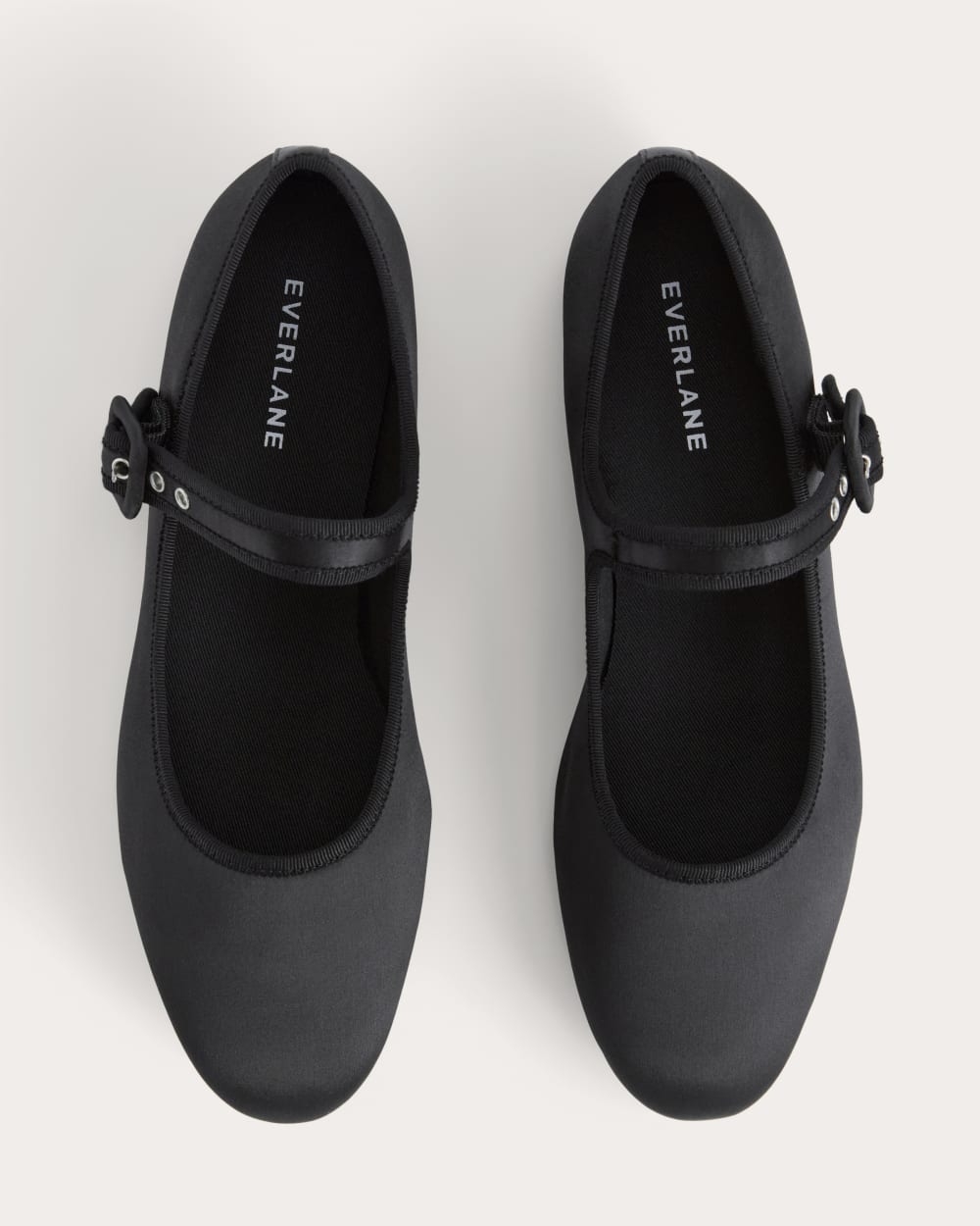The Day Buckle Mary Jane in Black Satin — alternate view