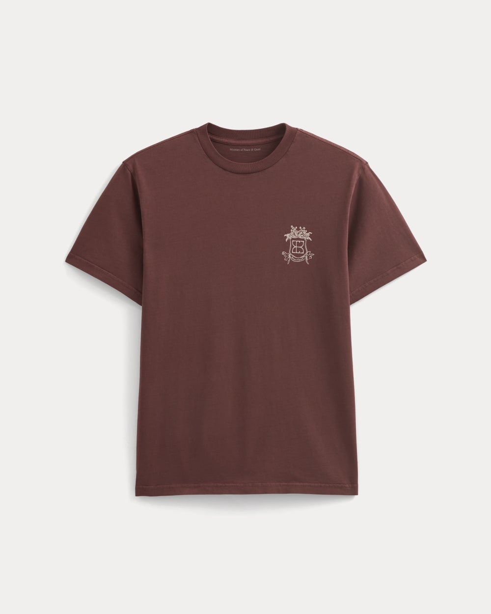 Everlane x Peace and Quiet Crest Graphic Tee in Wine — alternate view