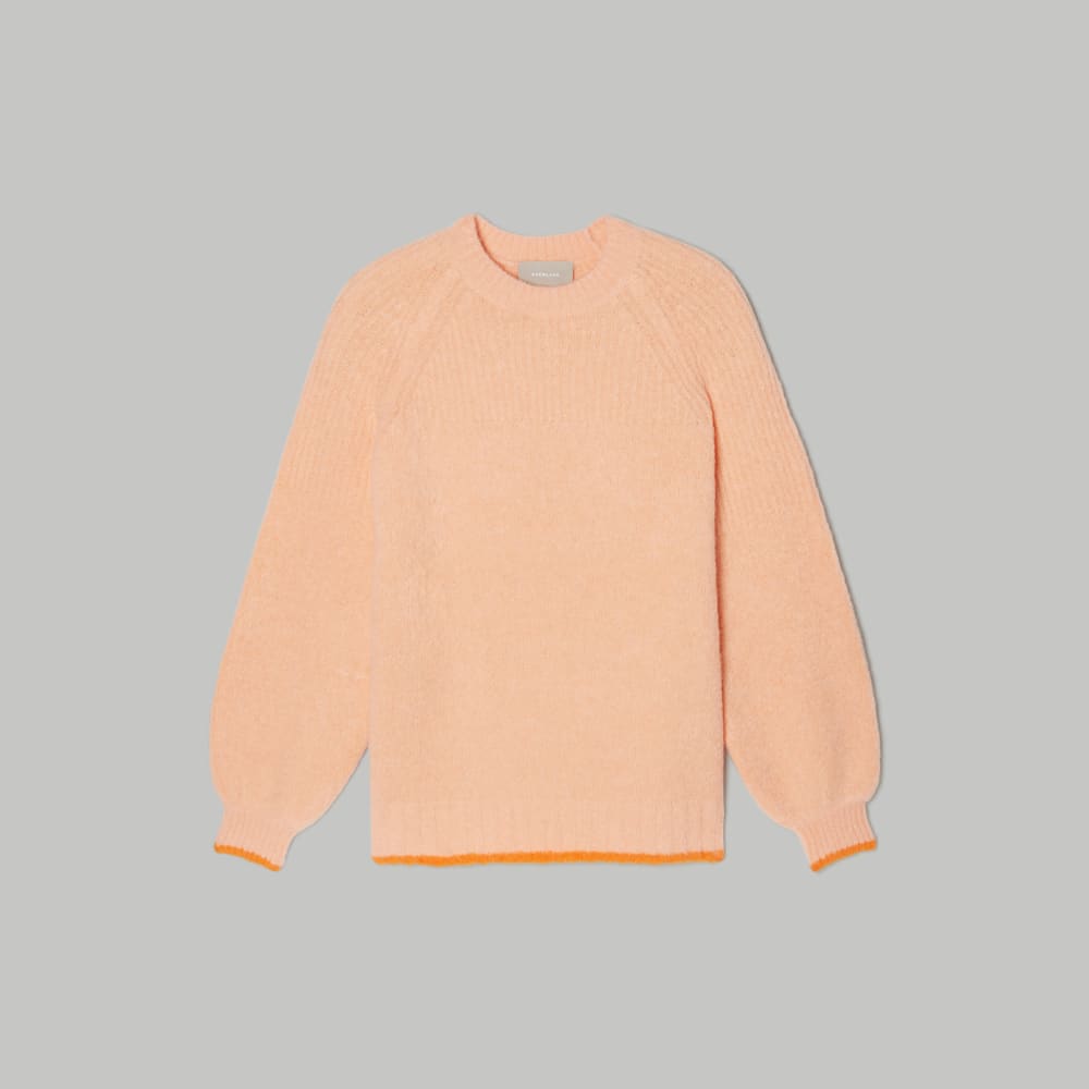 The SuperFuzz Alpaca Oversized Crew in Apricot — alternate view