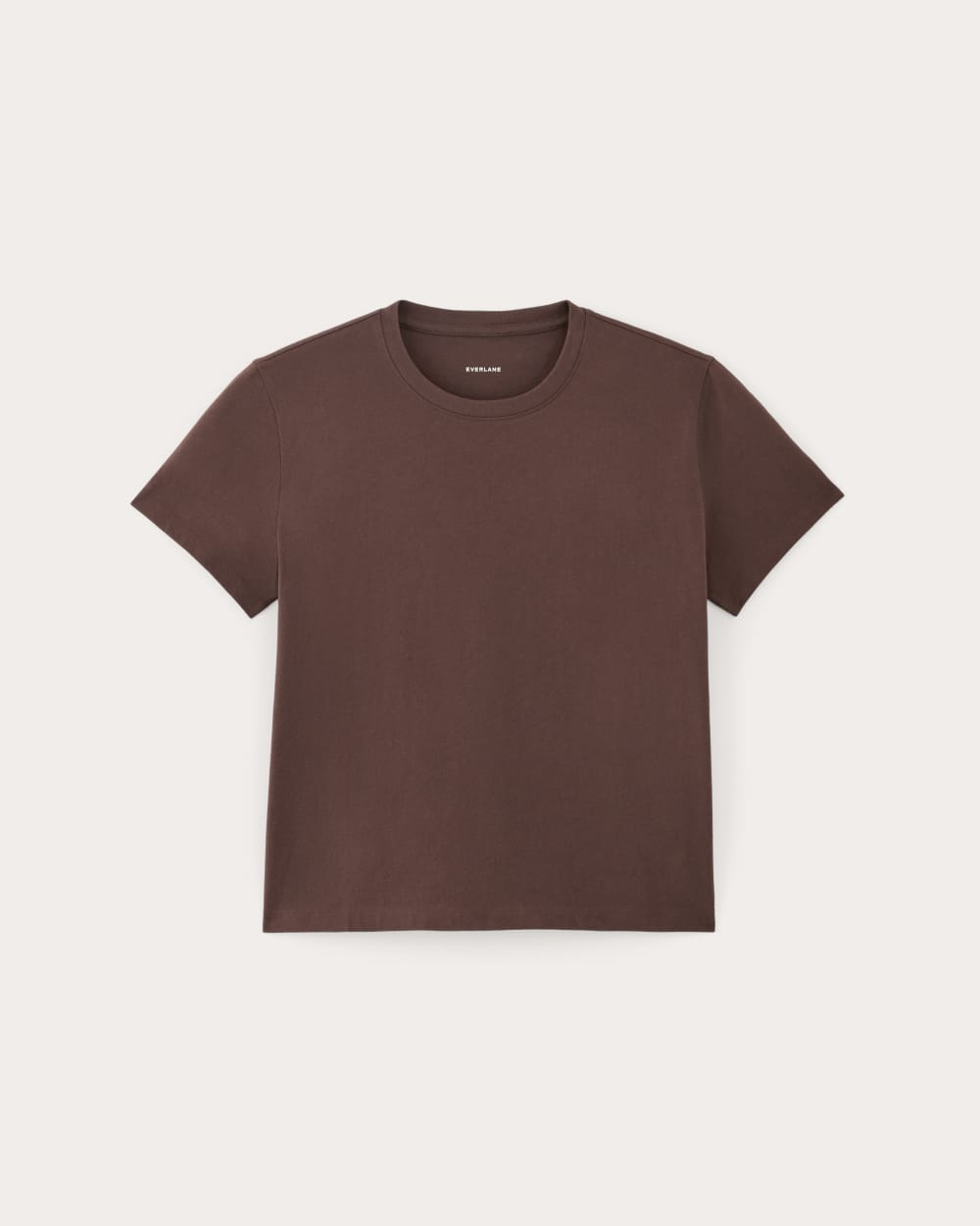 The Box-Cut Tee in Essential Cotton in Dark Mahogany — alternate view