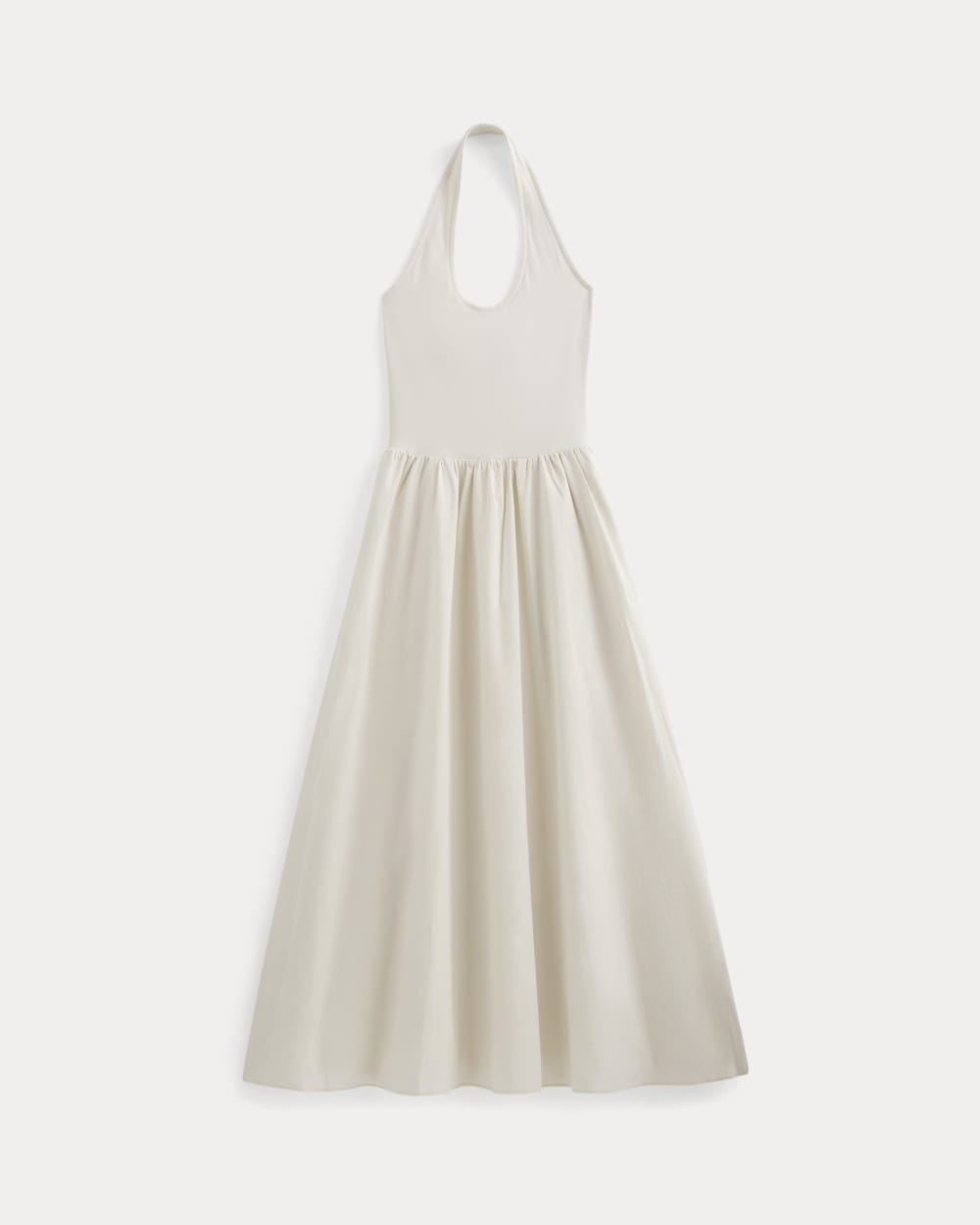 Halter Dress in Ultrasoft Cotton in Birch — alternate view