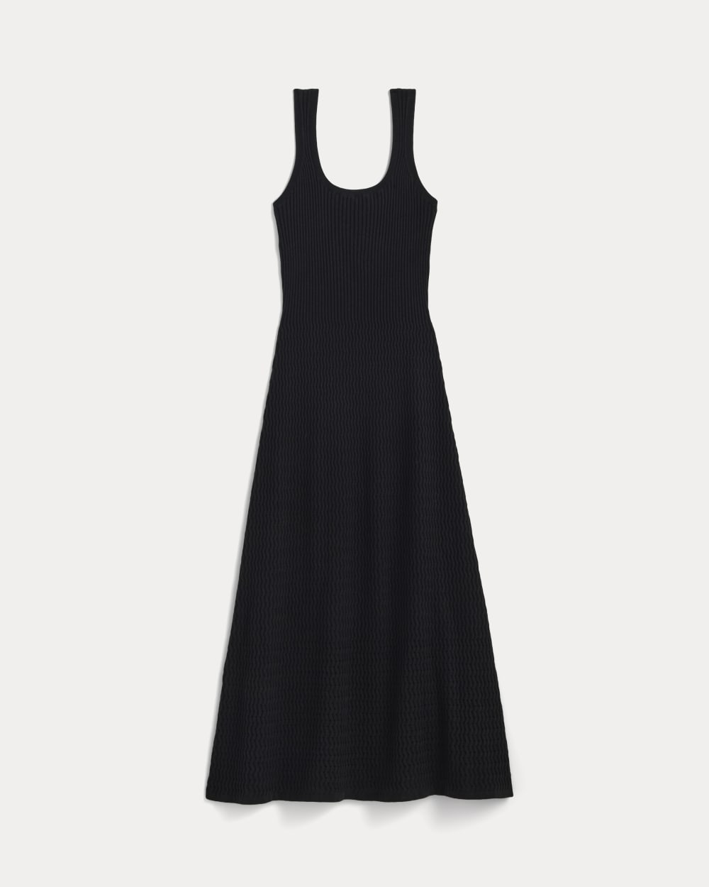 The Crochet Knit Tank Dress in Black — alternate view