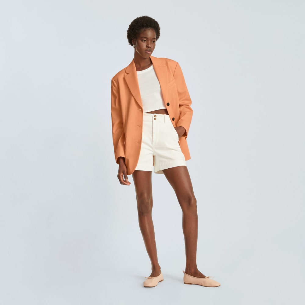 The ’80s Blazer in Orange Chiffon — detail view