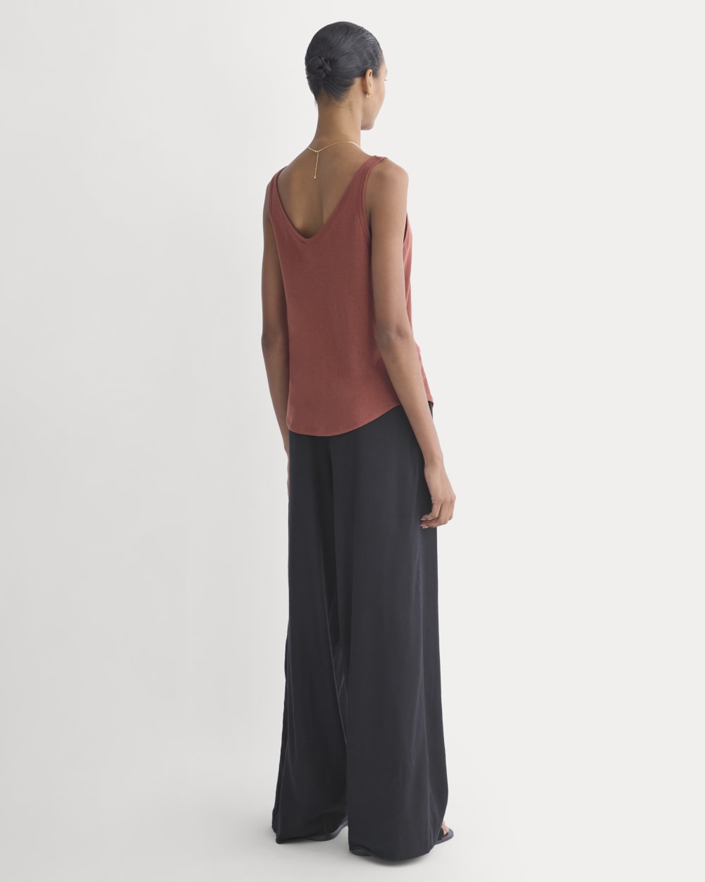 The Air Cami in Henna Red — detail view