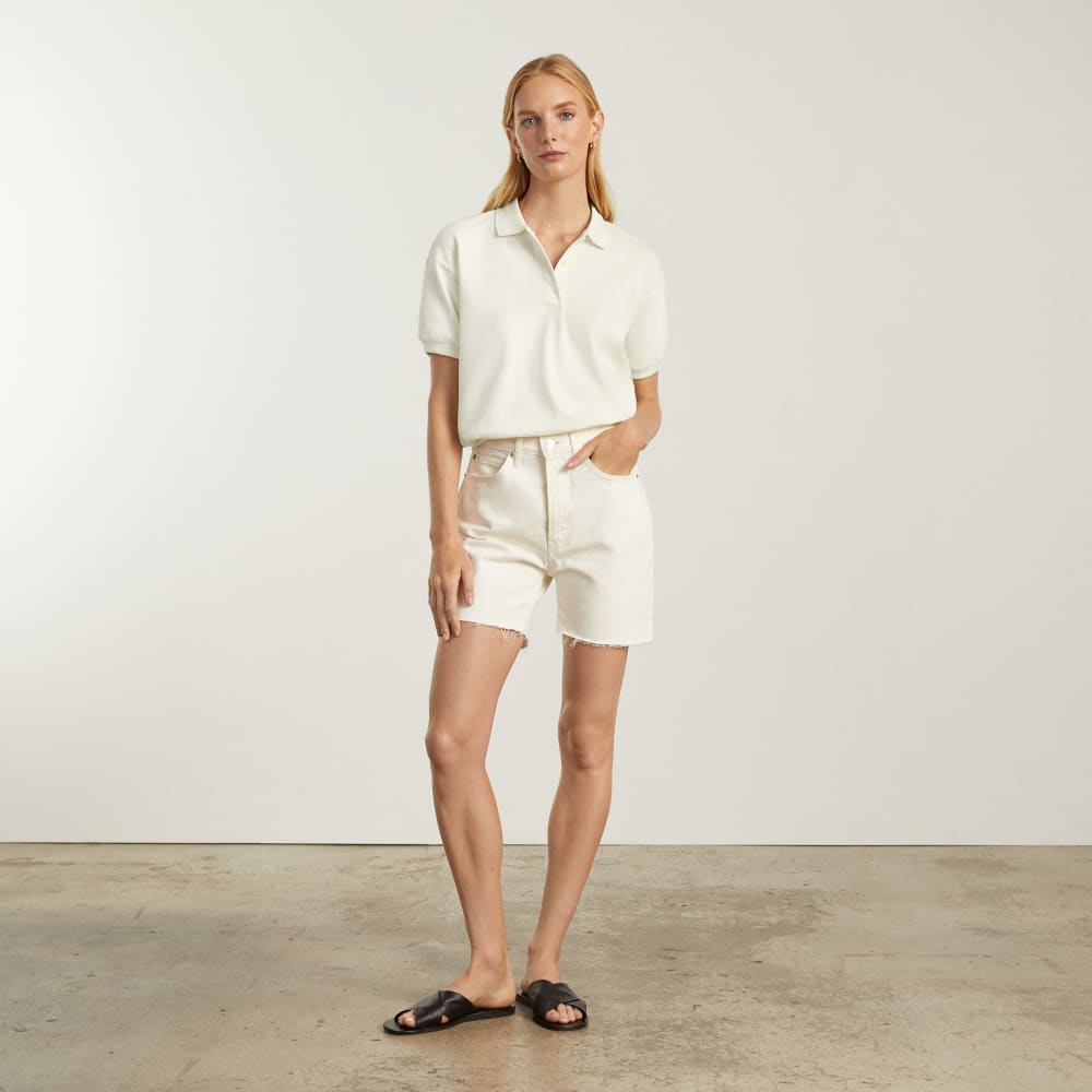 The Oversized Polo in Canvas — detail view