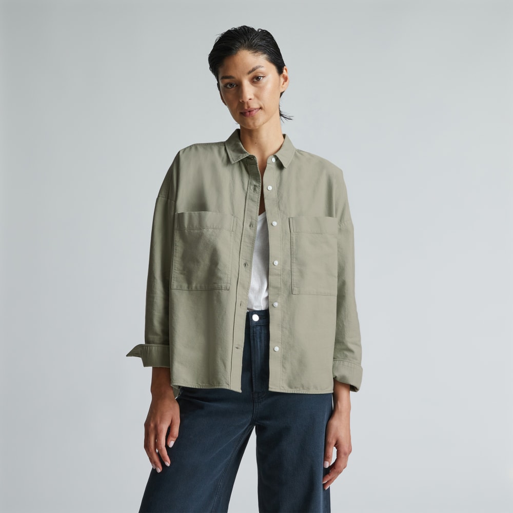 The Boxy Oxford in Seagrass — front view